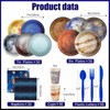 355pcs Space Birthday Decorations for 50 Guests Party Supplies Include