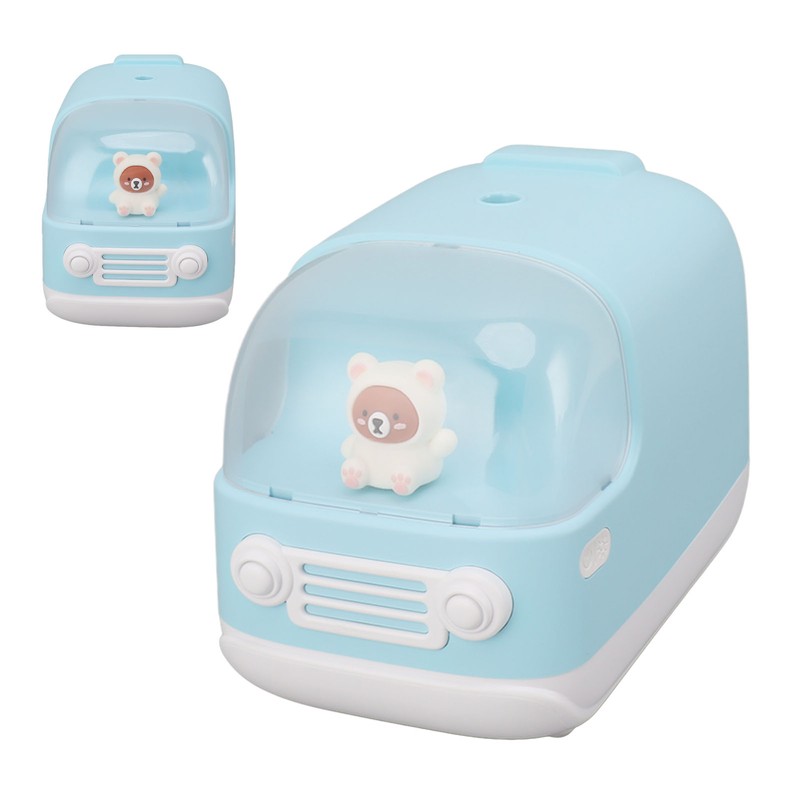 Cute Small Humidifier 350ml Bear Bus Shape USB Charging Portable