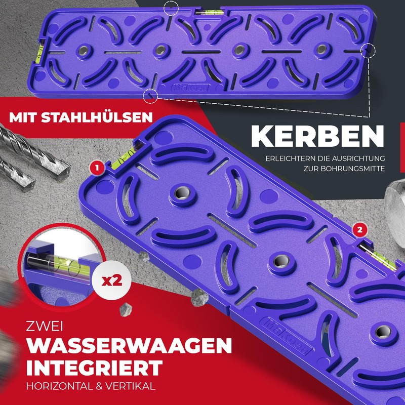 MaKoen Drilling template for sockets, switch boxes with 71 mm