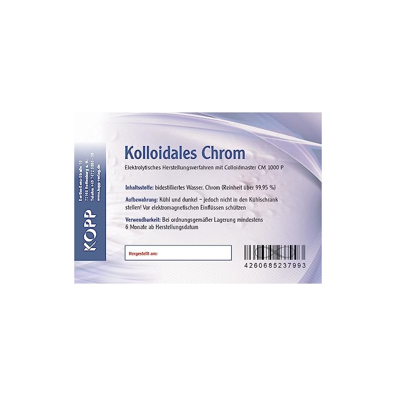 Colloidal Chrome Concentration 50 ppm | 250 ml | Purity