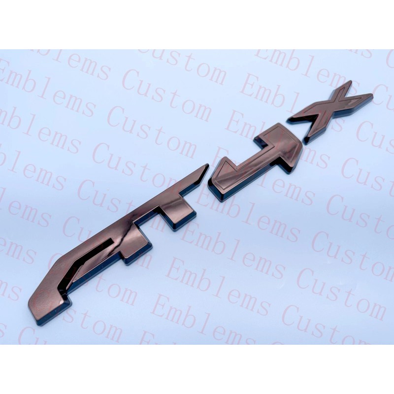 Auto 3PCS Grill Doors Rear Gloss Black AT4X OVERLAY Emblem