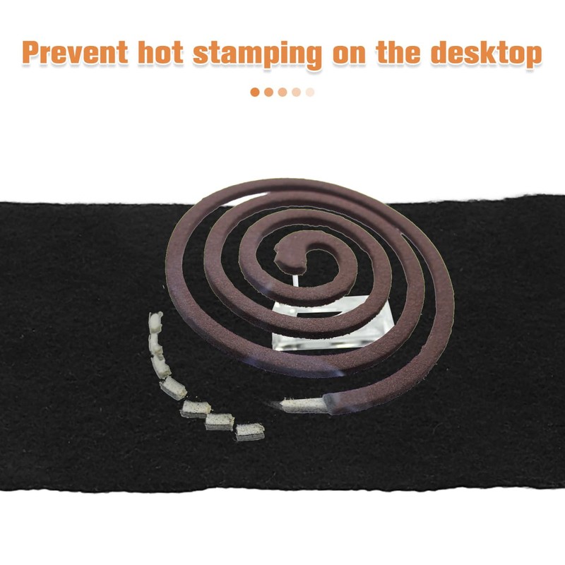 Ciieeo Fireproof Incense Burner Pad Black Censer Pad Non-Slip Heat-Resistant