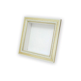 Daisen P002P0201 Picture Frame, Cazaro Frame + Paper Box, 7.9 in (200 mm) Size, Champagne White