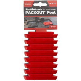 StealthMounts Mounting Feet for Milwaukee Packout System (Red) - 8 Pack