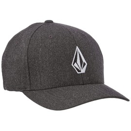 Volcom mens Full Stone Flex Fit Baseball Cap, Charcoal Heather, Large-X-Large US
