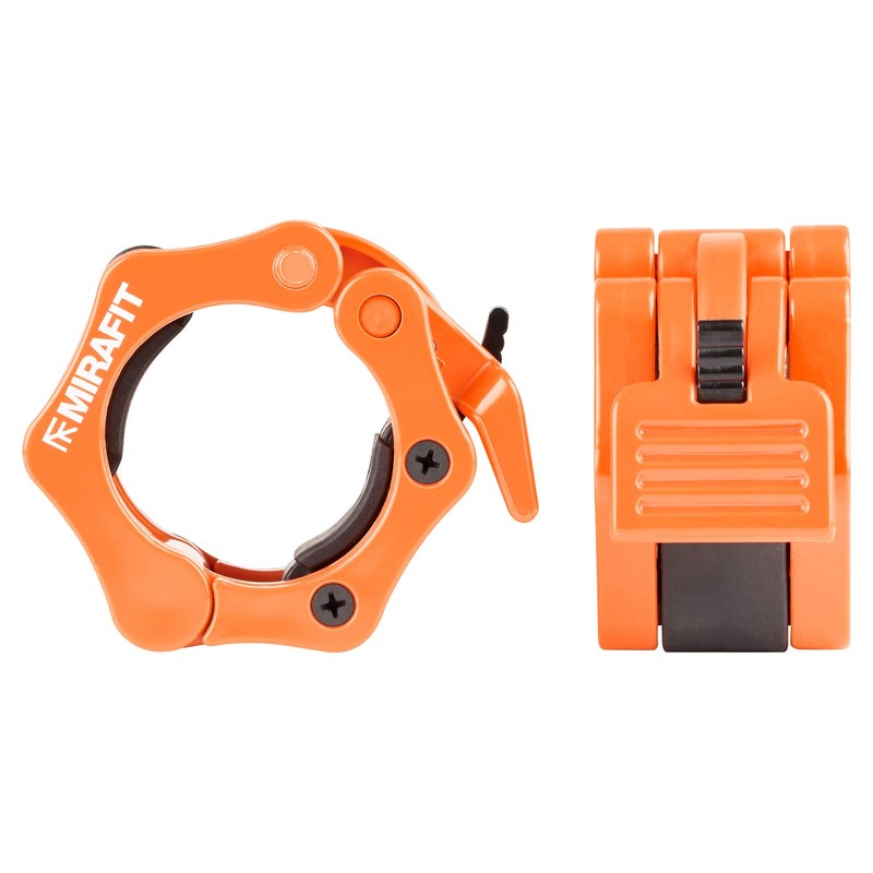 Mirafit Pair of 50mm Olympic Weight Bar Clamp Collars -