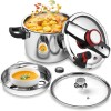 8.45QT Stainless Steel Pressure Cooker 3-Stage PSI Settings Explosion-Proo