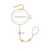 Lansora Hand Chain Bracelet Stainless Steel Finger Ring Bracelet Adjustable