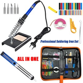 ILibiLib 60W Electric Soldering Iron Welding Gun Tool Kit Solder Wire Desoldering Pump