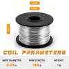 Proshine 5pcs Rebar Tie Wire, 1/32" Diameter, 40" Length, for