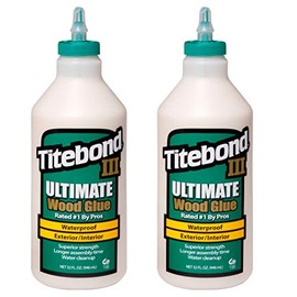 Titebond 1415 III Ultimate Wood Glue, 32-Ounce Bottle,Tan, 1 Qt (Pack of 2)