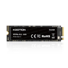 KOOTION 512GB PCIe 3.0 M.2 Internal Solid State Drive PCle 3.0x4 SSD NVMe M.2 2280 Internal SSD Up to 2900MB/s PCIe Gen 3 NVMe SSD Less Heat Large Storage M.2 Internal Solid State Hard Drive for PC