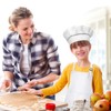 White Kids Apron and Chef Hat Set, Children Aprons for