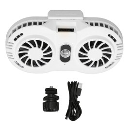 Cell Phone Cooler Semiconductor Cooling Silent Phone Radiator with Dual Fan Fast Cooling for Gaming Livestreaming White