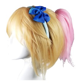 Q-YO 10pc Grosgrain Ribbon Wrapped 1/2" Headbands + Hair Bow Alligator Clips. Interchangable Assorted Fashion Accessory for Girl Women Teen Kid Toddler Children Adult …