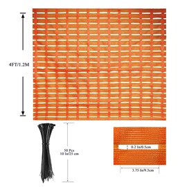 Vocray 4x100 FT Orange Safety Fence, Plastic Mesh Roll for Temporary Barrier Use in Construction Sites, Snow Fencing Driveway Marking, Ski Trails, Crowd Control & Nighttime Emergency Warning