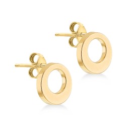 Carissima Gold Women's 9ct Yellow Gold 7mm Round Outline Stud Earrings