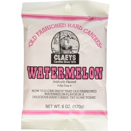 Claeys Old Fashioned Hard Candies Watermelon 6 Ounces (Pack of 6)