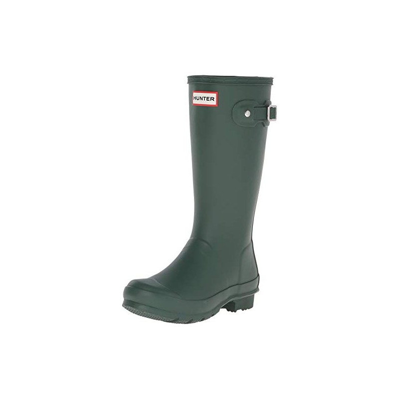 Hunter Big Kids Original Rain Boot, Hunter Green, 3
