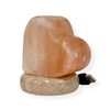 USB Himalayan Salt Lamp - Heart Love Carved Shape Pink