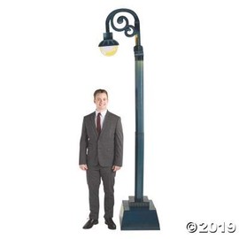 BLACK STREET LIGHT STANDUP - Party Decor - 1 Piece