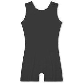 Nymphperi Gymnastics Leotards for Girls Size 1t 2t Solid Black One Piece Toddler Biketards with Shorts
