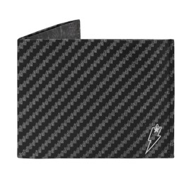 SUPERVEK Carbon Fiber RFID Blocking Stitched Bifold Wallet for Men Women | Minimalist Men's Mighty Paper Slim Credit Card Holder | Mens Slimfold
