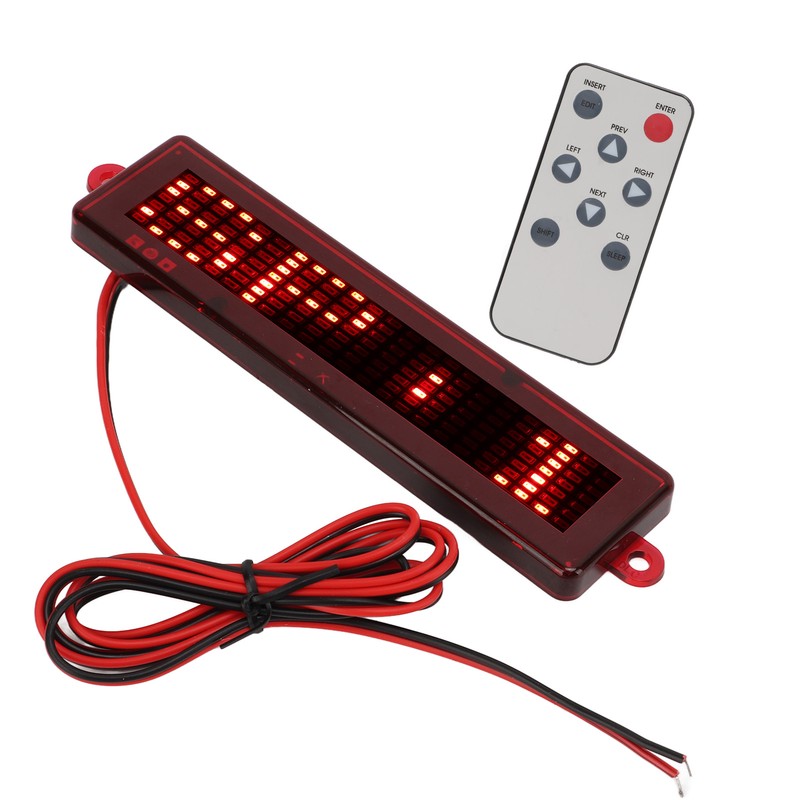 Rechargeable LED Name Tag Replacement for Universal Automobile Programmable Name