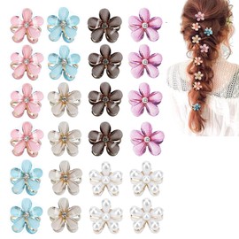 DIFEIUKI Hair Clips, Set of 24, Mini Flower Hair Clips, Hairpins, Cute, Stylish, Hair Clips, For Kids, Bangs Clips, Weddings, Parties, Birthdays, Presents, Girls, Adults, Women, Hair Styling Supplies,