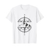 Compass Rose Mountain Scene Nature Lover Hiking Backpacking T-Shirt