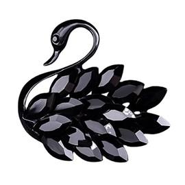 GFM® Swan Brooch with Crystal and Rhinestones - Christmas, Birthday Mother's day (BRCH-SWAN-XZ450-KLKL)