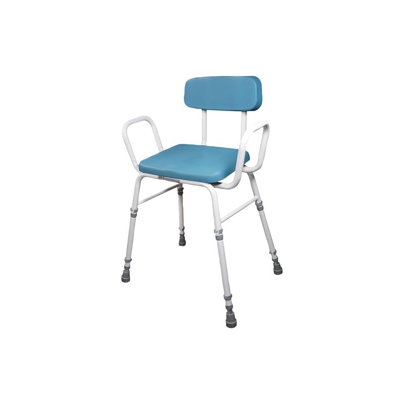 Aidapt Multi-Use Perching Stool.4 in 1 Configuration,Comfy Padded Seat&Back,Height Adjustable,Push