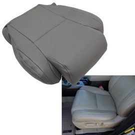 SecosAutoparts Driver & Passenger Side Bottom Replacement Leather Seat Covers Graphite Gray Compatible with Toyota Tundra Sequoia Based SR5 Limited 2007 2008 2009 2010 2011 2012 2013