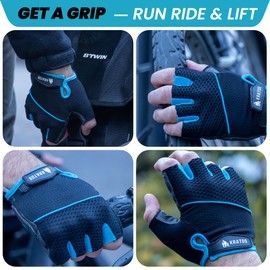 Kratos Weight Lifting Gloves for Men and Women| Lightweight Workout gym Gloves Wrist Support full Palm Protection Extra Grip for Fitness, Lifting, Training, Rowing, Pull-ups
