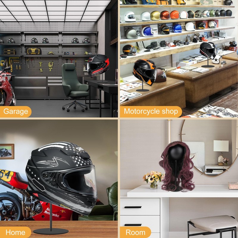 PAHTTO Motorcycle Helmet Stand 2 Packs, Desktop Helmet Display Holder