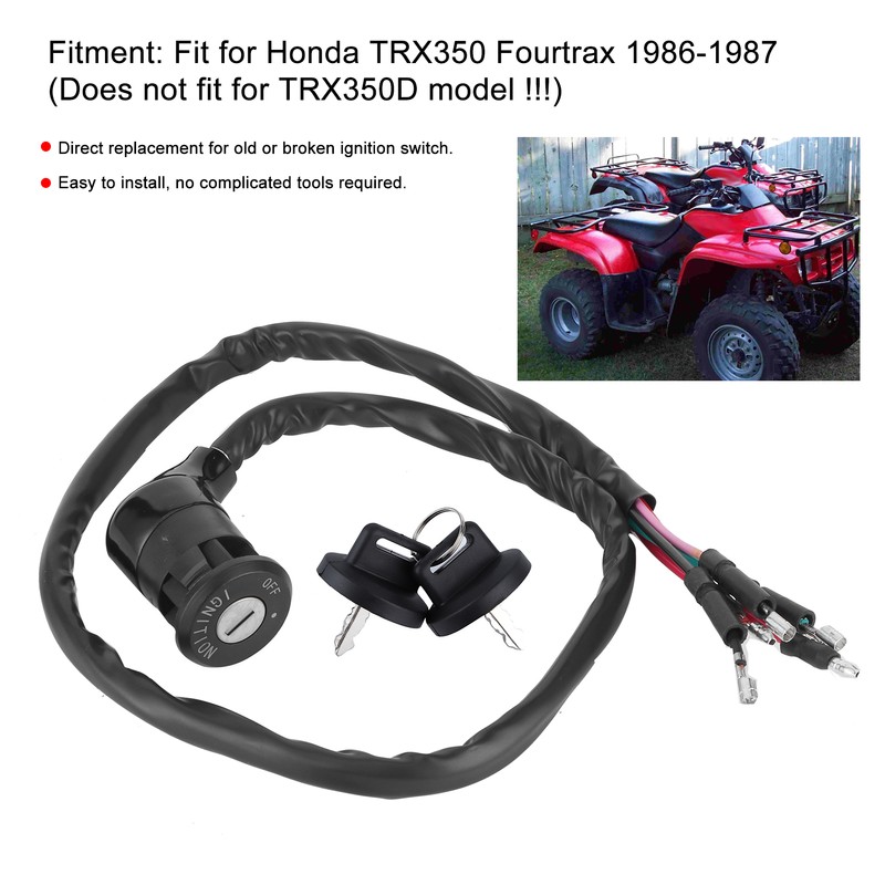Ignition Switch with 2 Keys Replacement Parts Fit for Honda