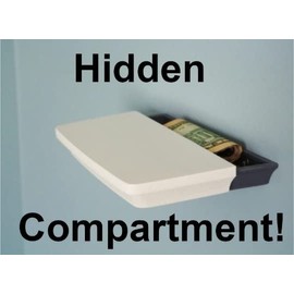 Secret Floating Shelf Safe - Hidden Compartment - Concealment Stealth Tactical Shelves - Wall Mounted Stash Box - Hide Your Money (Black)