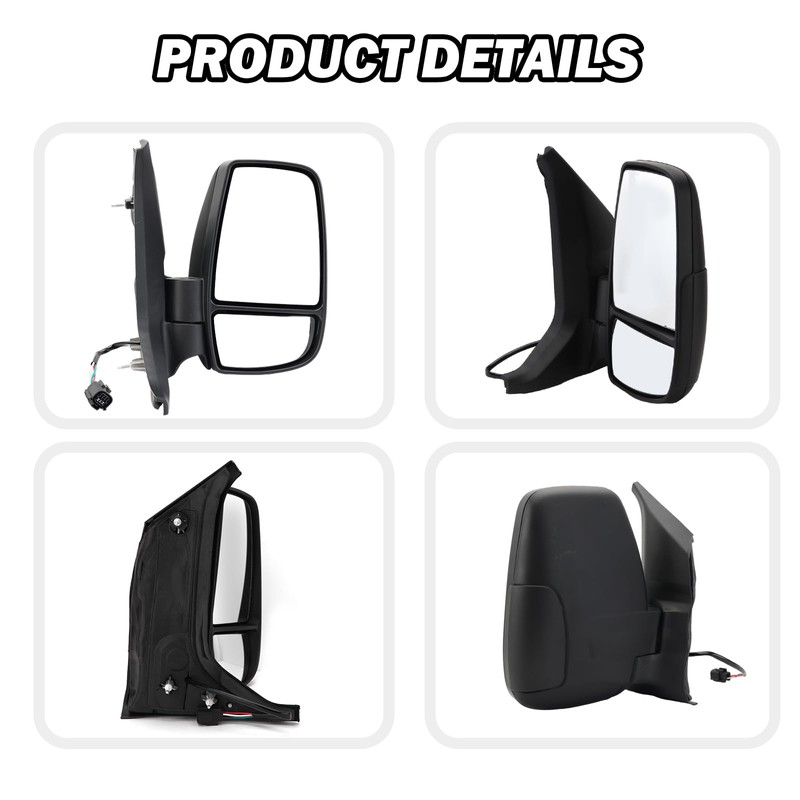 MOFOAP Passenger Side Mirror,Mirror Compatible with 2015-2025 Ford Transit 150