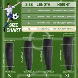 Mens Football Shin Guards, Protective Shin Pad Sleeves with Anti Slip Strip Elastic Ankle Sleeves for Football Games Leg Calf Protective Gear Climbing Cycling Collision Avoidance (L)