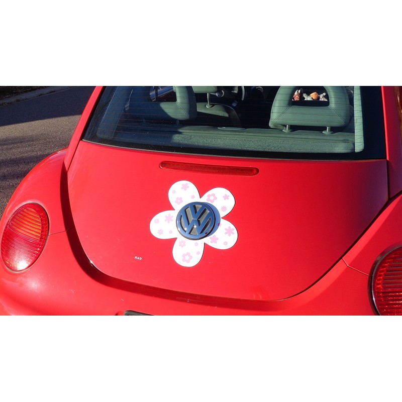 Bling My Bug Magnetic VW Beetle Decal Pink Daisy