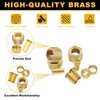 Siptenk 180PCS 1/4" Brass Compression Fittings Sleeves Ferrules Inserts Nuts