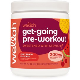 Wellah Get-Going Pre-Workout Drink Mix (Fruit Punch Flavored, 30 Servings)