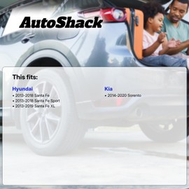 AutoShack Front & Rear Brake Rotors | Replacement For 2014-2020 Kia Sorento 2013-2018 Hyundai Santa Fe Sport 2013-2019 Santa Fe XL 2.0L 2.4L 3.3L V6 AWD FWD | 4-PC Set