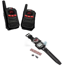 SpyX Walkie Talkies + Recon Watch - Double Agent Tool Set! 2 Pack of Walkie Talkies + an 8-in-1 Watch. Essential Items for Any Spy Gear Collection to Get The Job Done While Spying On The Enemy