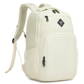 Wotony Laptop Backpack 17Inch Women Men Business Travel Backpack,Work College,Casual Daypack Travel Essentials (beige, 17Inch)