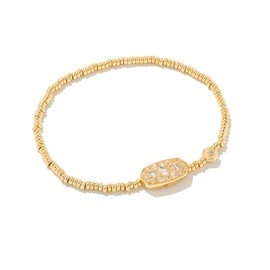 Kendra Scott Grayson Crystal Stretch Bracelet, 14k Gold Plated Brass, Crystal, Fashion Jewelry for Women