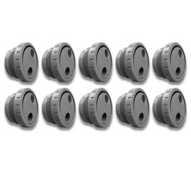 Discount Pool Mart DPM Heavy-Duty Pro Rotating Therapy Massage Inlet Jet for Spa | Made in USA | Inlet Rotating Fitting 1 1/2" MIP Thread for Inground Swimming Spa (10 Pack, Gray)