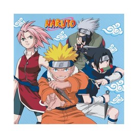 FIESTORA, Naruto, Tovaglioli per festa di compleanno a tema, design colorato e divertente, usa e getta e assorbente, confezione da 20 tovaglioli
