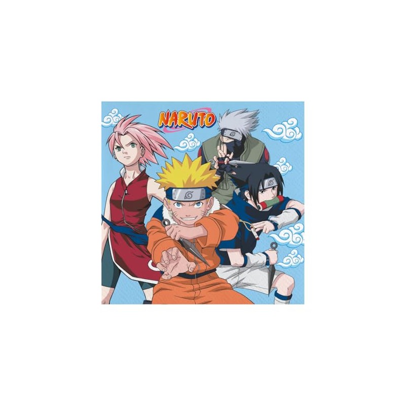 FIESTORA, Naruto, Tovaglioli per festa di compleanno a tema, design