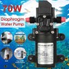 HQMASTER 12V DC Water Pressure Diaphragm Pump Self-Priming Pump 70W